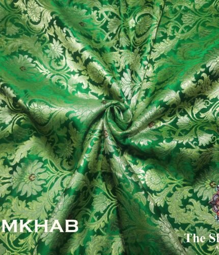 Pure Brocade Banarasi Silk Kimkhab Fabric