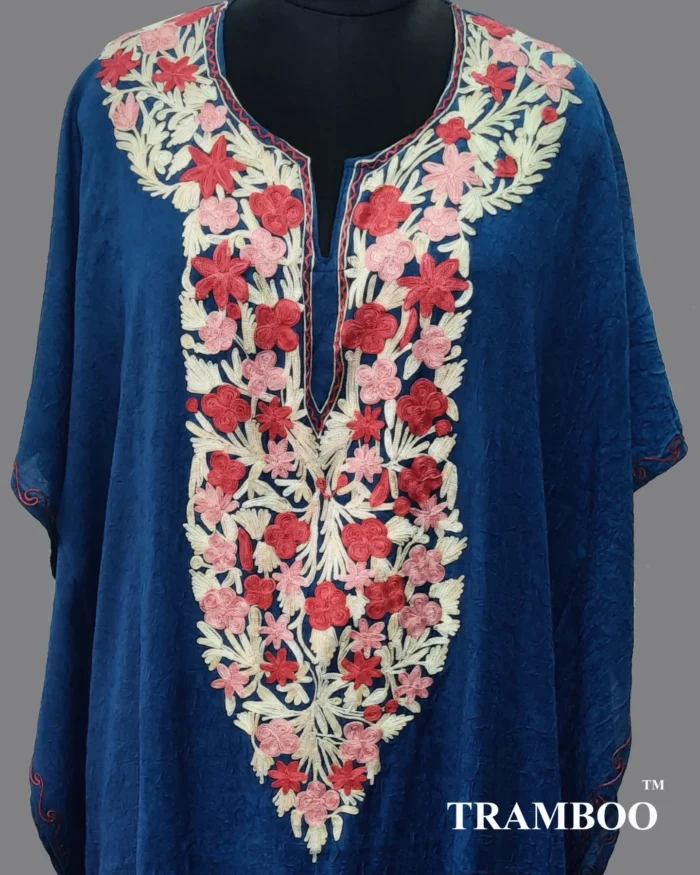 IMG 20240712 102942 536 Embrace comfort and style with this beautiful Kaftan Dress by The Shawl Store. Made from lightweight fine cotton, this dress is ideal for hot summer days when you want to look and feel cool. The flowy silhouette and intricate prints make it a versatile piece for any occasion.