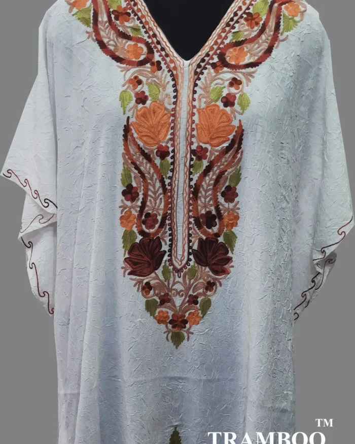 IMG 20240714 151641 372 Embrace comfort and style with this beautiful Kaftan Dress by The Shawl Store. Made from lightweight fine cotton, this dress is ideal for hot summer days when you want to look and feel cool. The flowy silhouette and intricate prints make it a versatile piece for any occasion.