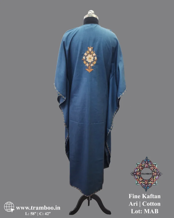 IMG 20240718 175239 931 Embrace comfort and style with this beautiful Kaftan Dress by The Shawl Store. Made from lightweight fine cotton, this dress is ideal for hot summer days when you want to look and feel cool. The flowy silhouette and intricate prints make it a versatile piece for any occasion.