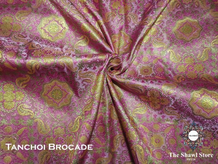 1725025257286 scaled Experience the epitome of luxury with Tanchoi Brocade, available exclusively at The Shawl Store. Impeccably woven with a blend of silk and metallic threads, this stunning shawl features a delicate pattern that adds a touch of grandeur to any outfit. Treat yourself to the lavish beauty of Tanchoi Brocade from The Shawl Store. <strong><em>Quantity: </em></strong><em>1 Piece/Unit = 1 Metre</em>