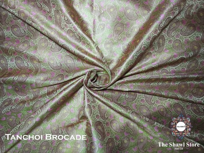 1726236278863 scaled Experience the epitome of luxury with Tanchoi Brocade, available exclusively at The Shawl Store. Impeccably woven with a blend of silk and metallic threads, this stunning shawl features a delicate pattern that adds a touch of grandeur to any outfit. Treat yourself to the lavish beauty of Tanchoi Brocade from The Shawl Store. <strong><em>Quantity: </em></strong><em>1 Piece/Unit = 1 Metre</em>