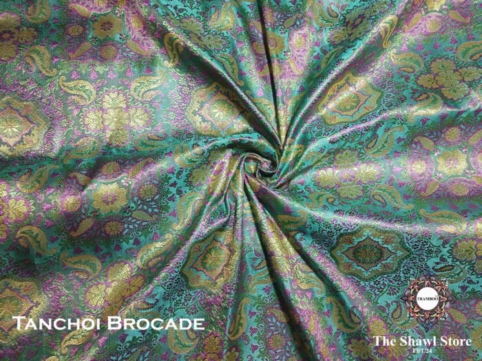 IMG 20240828 212124 018 scaled Experience the epitome of luxury with Tanchoi Brocade, available exclusively at The Shawl Store. Impeccably woven with a blend of silk and metallic threads, this stunning shawl features a delicate pattern that adds a touch of grandeur to any outfit. Treat yourself to the lavish beauty of Tanchoi Brocade from The Shawl Store. <strong><em>Quantity: </em></strong><em>1 Piece/Unit = 1 Metre</em>