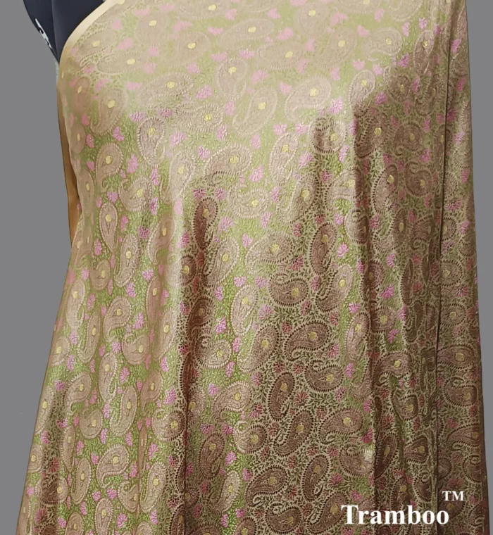 IMG 20240831 084651 391 Experience the epitome of luxury with Tanchoi Brocade, available exclusively at The Shawl Store. Impeccably woven with a blend of silk and metallic threads, this stunning shawl features a delicate pattern that adds a touch of grandeur to any outfit. Treat yourself to the lavish beauty of Tanchoi Brocade from The Shawl Store. <strong><em>Quantity: </em></strong><em>1 Piece/Unit = 1 Metre</em>