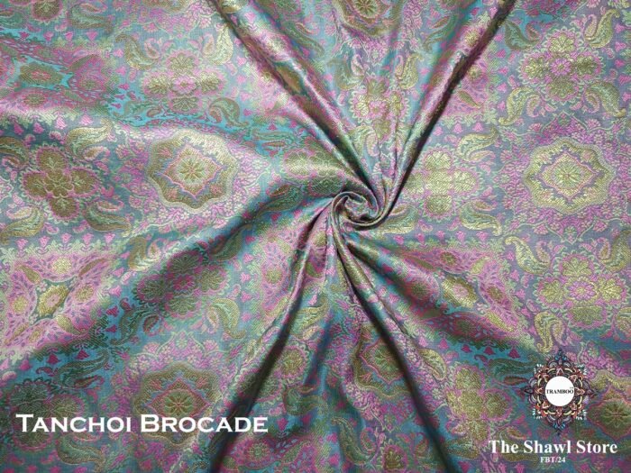 IMG 20240902 214110 871 scaled Experience the epitome of luxury with Tanchoi Brocade, available exclusively at The Shawl Store. Impeccably woven with a blend of silk and metallic threads, this stunning shawl features a delicate pattern that adds a touch of grandeur to any outfit. Treat yourself to the lavish beauty of Tanchoi Brocade from The Shawl Store. <strong><em>Quantity: </em></strong><em>1 Piece/Unit = 1 Metre</em>