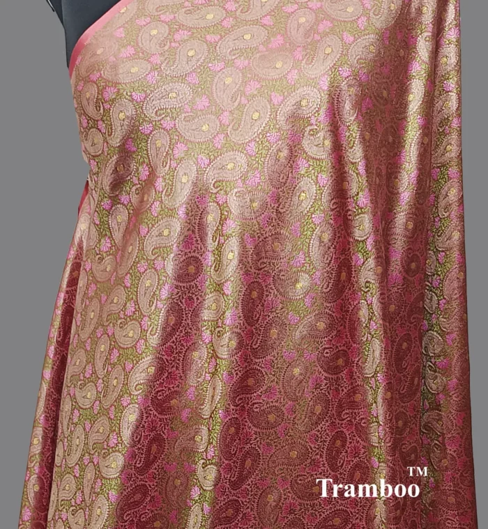 IMG 20240908 201541 493 Experience the epitome of luxury with Tanchoi Brocade, available exclusively at The Shawl Store. Impeccably woven with a blend of silk and metallic threads, this stunning shawl features a delicate pattern that adds a touch of grandeur to any outfit. Treat yourself to the lavish beauty of Tanchoi Brocade from The Shawl Store. <strong><em>Quantity: </em></strong><em>1 Piece/Unit = 1 Metre</em>