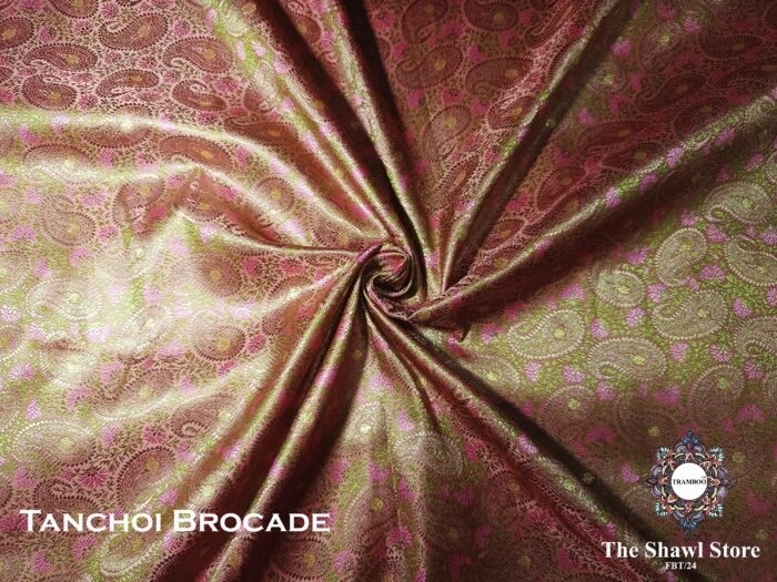 IMG 20240908 201758 178 scaled Experience the epitome of luxury with Tanchoi Brocade, available exclusively at The Shawl Store. Impeccably woven with a blend of silk and metallic threads, this stunning shawl features a delicate pattern that adds a touch of grandeur to any outfit. Treat yourself to the lavish beauty of Tanchoi Brocade from The Shawl Store. <strong><em>Quantity: </em></strong><em>1 Piece/Unit = 1 Metre</em>