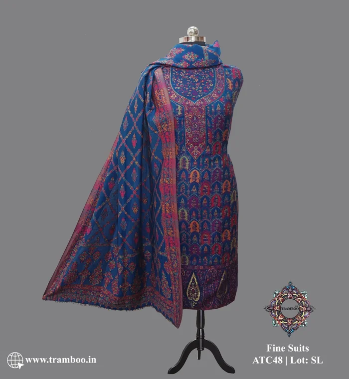 1731589623841 <p style="text-align: left;">Embrace timeless beauty with the Zari Woven Design Pashmina Salwar Kameez with Shawl from The Shawl Store. Impeccably crafted for the discerning fashion connoisseur, this exquisite ensemble is a true masterpiece of elegance and sophistication. Revel in the delicate intricacies of the Zari woven design and luxuriate in the plush comfort of the finest quality similar to pashmina fabric. Make a statement at any event with this luxurious outfit that exudes sheer luxury and refinement.</p>